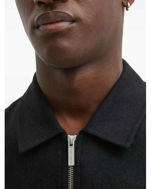 Les Deux Black Zip-Fastening Shirt Jacket for men