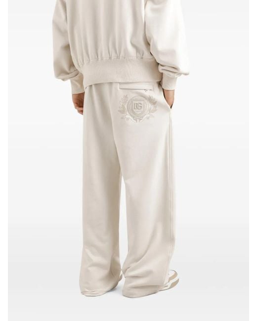 Dolce & Gabbana White Cotton Oversized Sweatpants for men