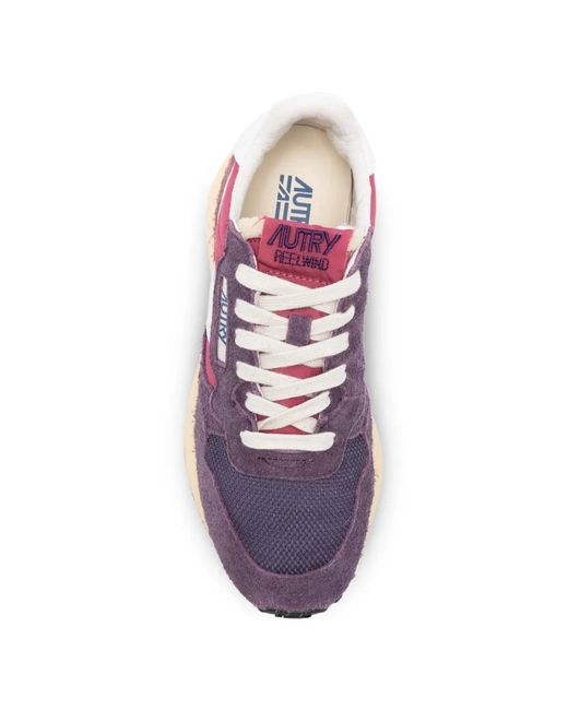 Autry Pink Suede Logo Sneakers