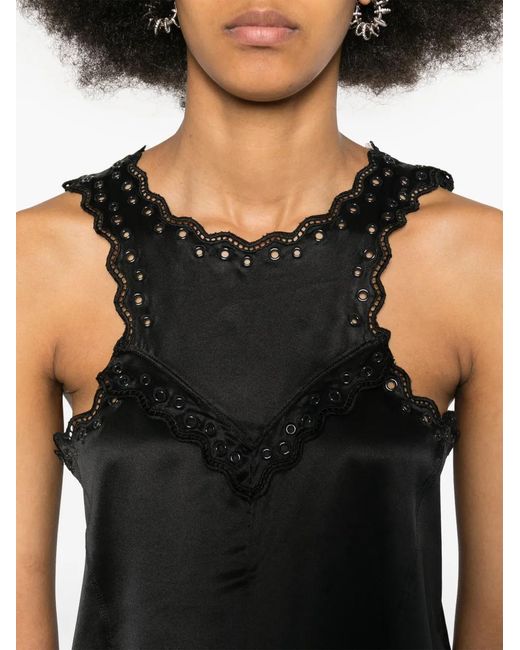 Isabel Marant Black Amaya Silk Top