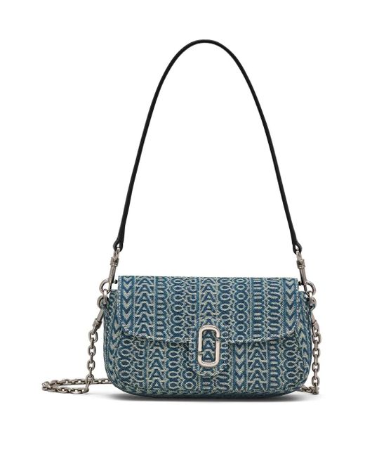 Marc Jacobs The Monogram Sunfaded Denim Clover Shoulder Bag