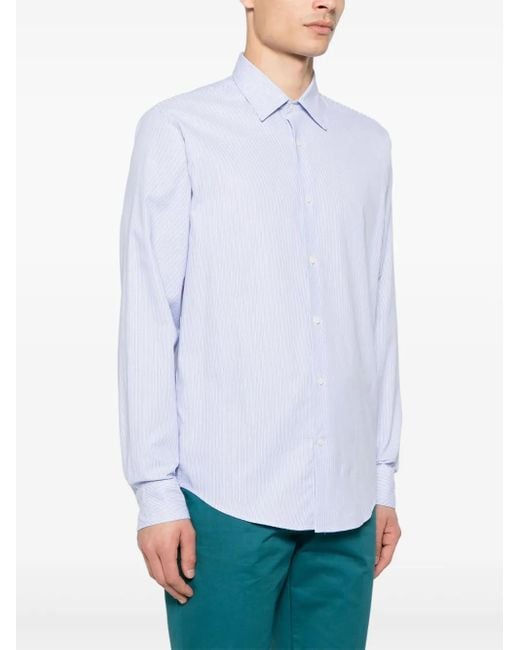 Fursac White Patterned-Jacquard Shirt for men