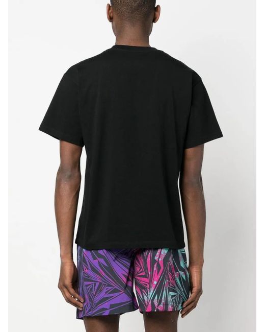 Aries Black No Problemo Print Cotton T-Shirt
