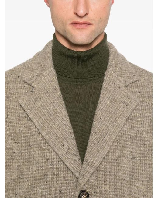 Eleventy Gray Single-Breasted Coat for men
