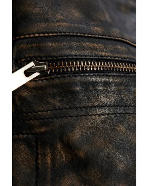 Gestuz Black Lineragz Leather Jacket