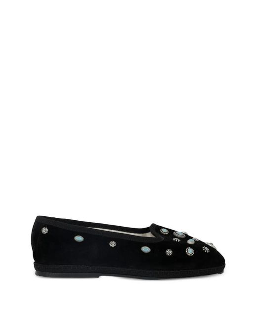 Fortela Black Frutate Suede Ballet Flats