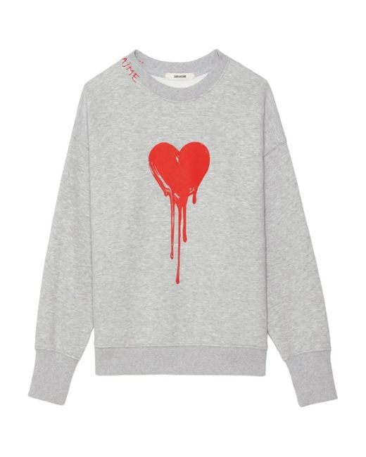 Oscar heart sweatshirt Zadig & Voltaire de color White