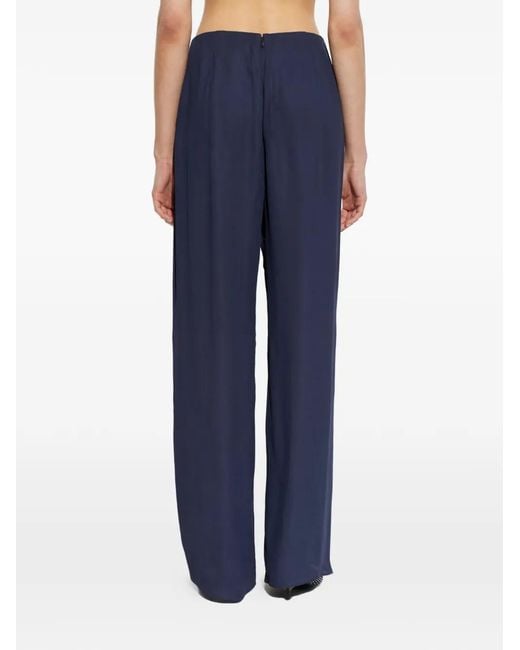 Cult Gaia Blue Sara Straight-Leg Trousers
