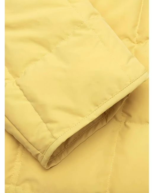 Jil Sander Yellow Quilted Button-Fastening Jacket for men