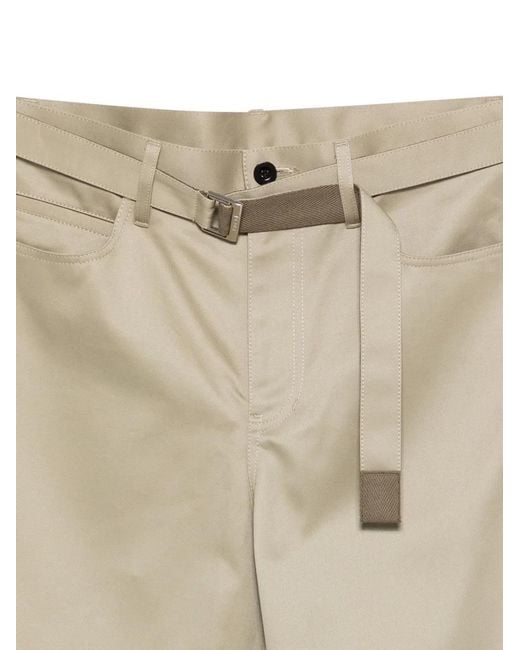 Sacai Belted Trousers in Natural for Men | Lyst