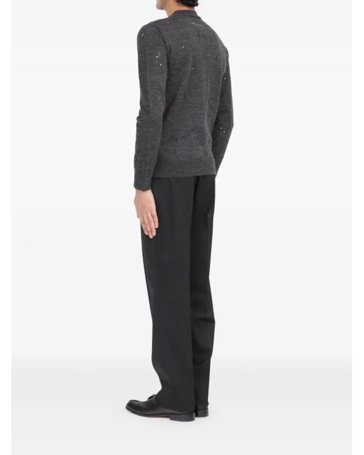 Numeric crew-neck sweater MM6 by Maison Martin Margiela de hombre de color Black