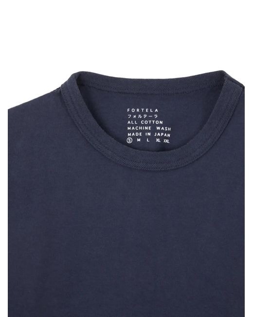 Fortela Blue Jap Crew-Neck T-Shirt (Set Of Two) for men