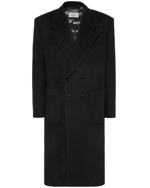 メンズ Philipp Plein フェルトコート Black