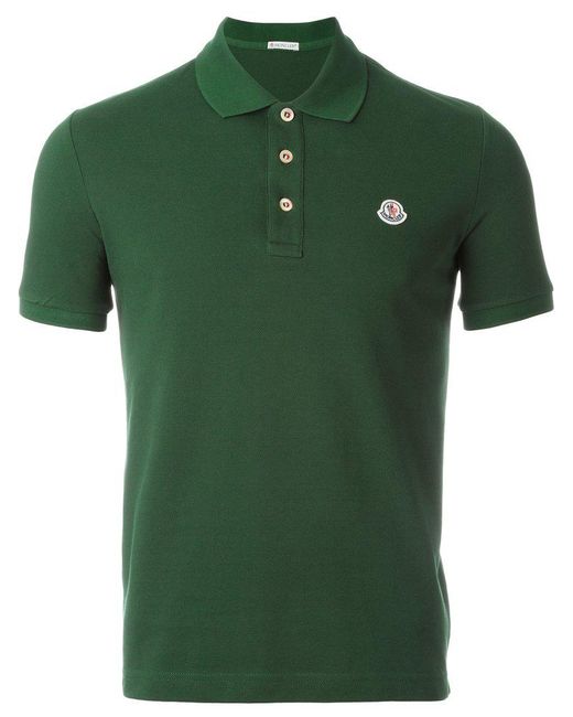 Moncler Green Classic Polo Shirt for men
