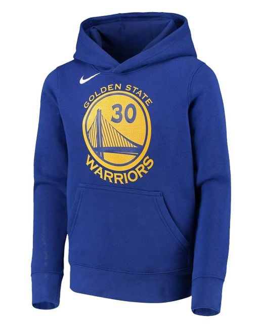 Felpa Nba Golden State Warriors Con Cappuccio di Nike in Blue da Uomo
