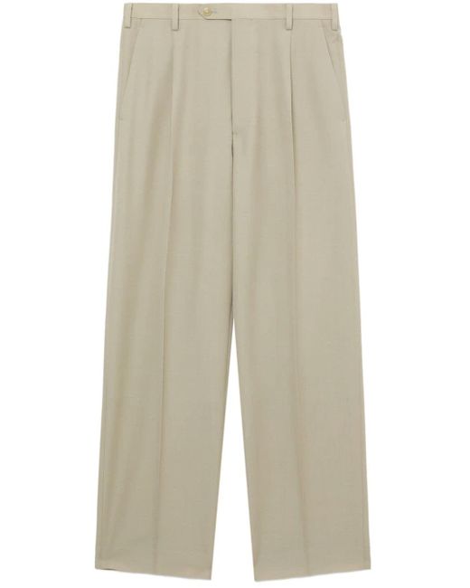 Auralee Natural Tropical Wool-mohair Cropped Trousers for men