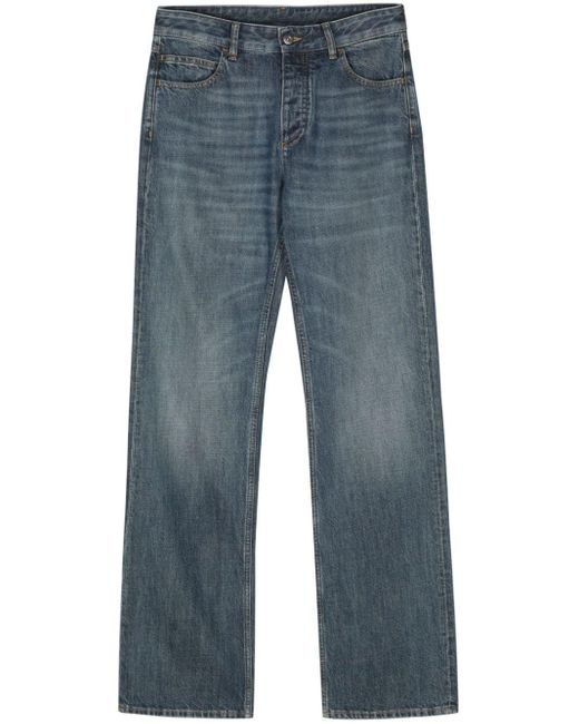 Bottega Veneta Blue Low-rise Straight-leg Jeans