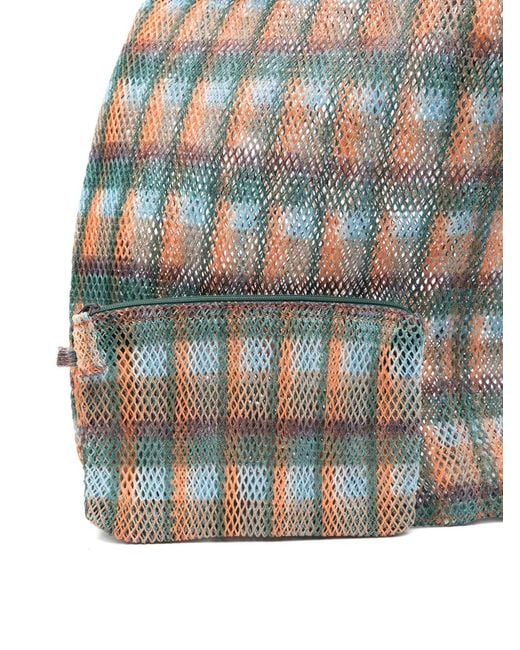 Epice Orange Udaipur Check-Pattern Tote Bag