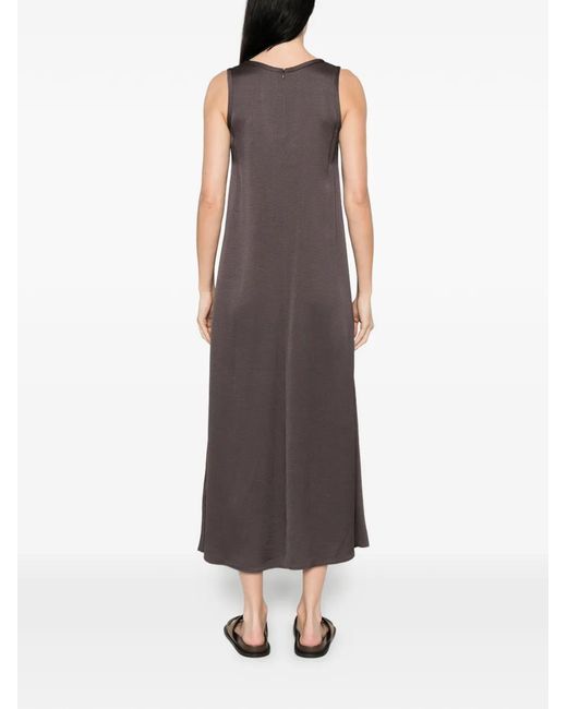 Marella Brown A-Line Midi Shift Dress