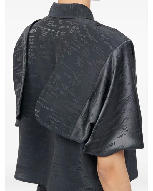 MM6 by Maison Margiela Blue Overlay Short-Sleeve Shirt