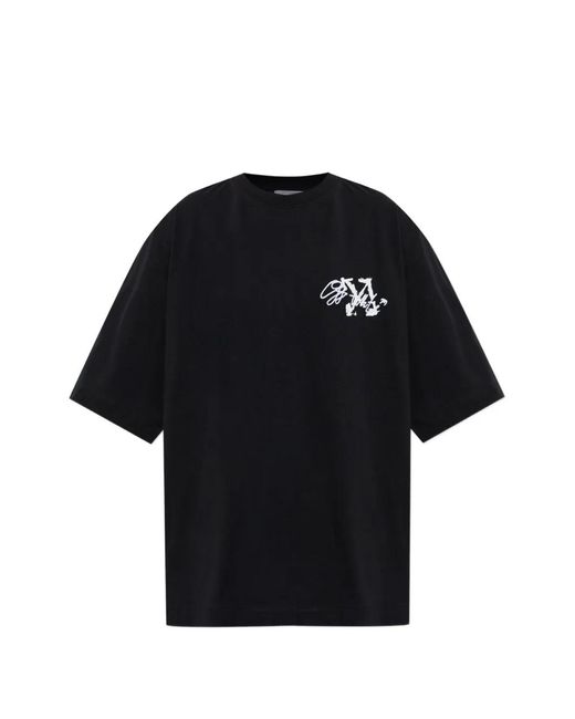 Off-White c/o Virgil Abloh Black Embroidered Logo T-Shirt
