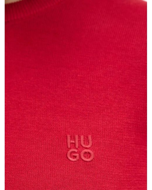 HUGO Red Langarmshirt mit Logo-Detail