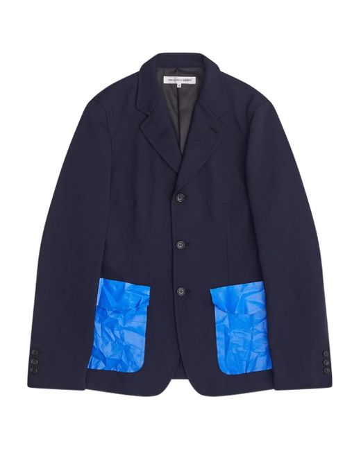 Comme des Garçons Blue Pocket Blazer for men