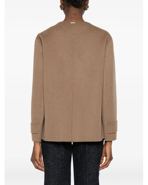 Max Mara Natural Buttoned Pocket Jacket