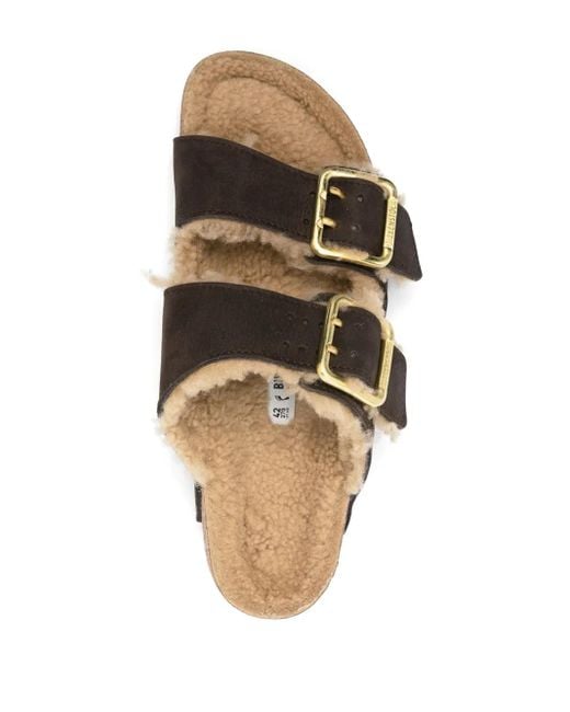 Birkenstock Brown Arizona Shearling-Lined Sandals for men