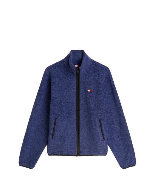 Tommy Hilfiger Blue Fleece Zip-Up Jacket for men