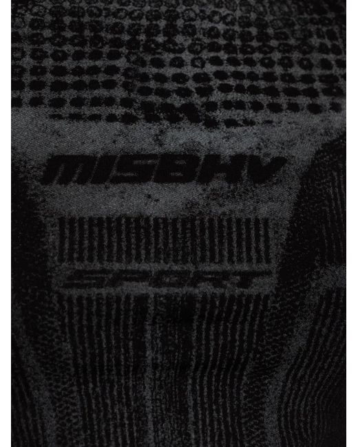 M I S B H V Black T-Shirt mit Print