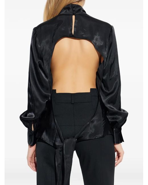 Vetements Black Open-Back Turtleneck Top