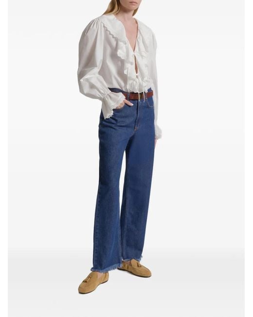 Alberta Ferretti White Poplin Shirt