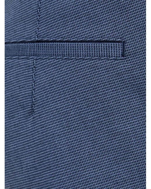 Sisley Blue Pantalon De Costume À Micro-Motif for men