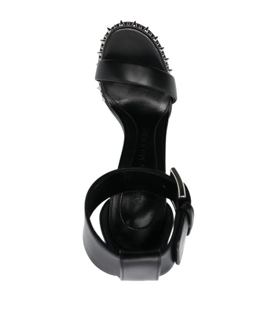 McQueen Black Studded Sandals