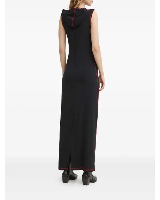 Résumé Black Hooded Trim Dress