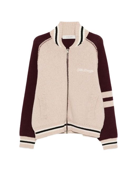 Golden Goose Deluxe Brand Natural Cardigan En Maille Intarsia