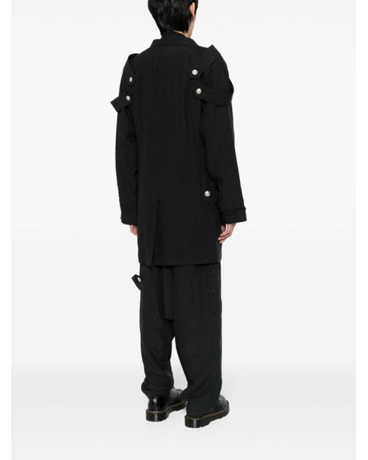 Blazer con botones y costuras en contraste Yohji Yamamoto de hombre de color Black