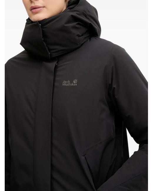 Jack Wolfskin Black Hooded Zip-Up Jacket