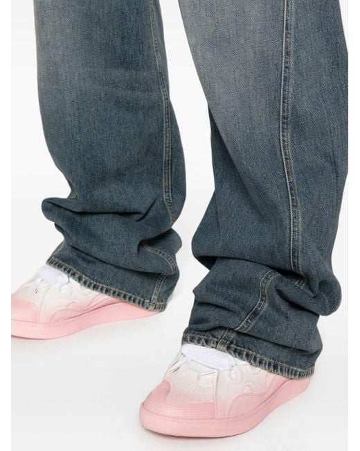 Lanvin Halbhohe Straight-Leg-Jeans in Blue für Herren