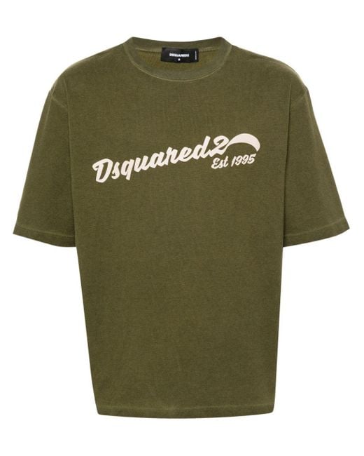 DSquared² T-Shirt mit Logo-Print in Green für Herren