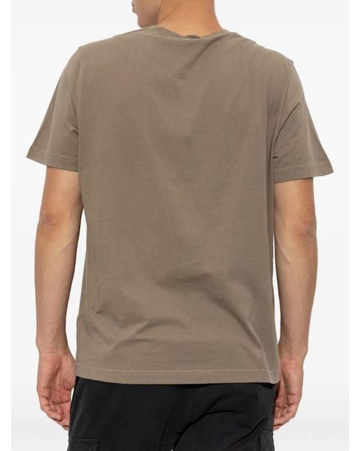 Moose Knuckles Gray Logo-Print T-Shirt for men