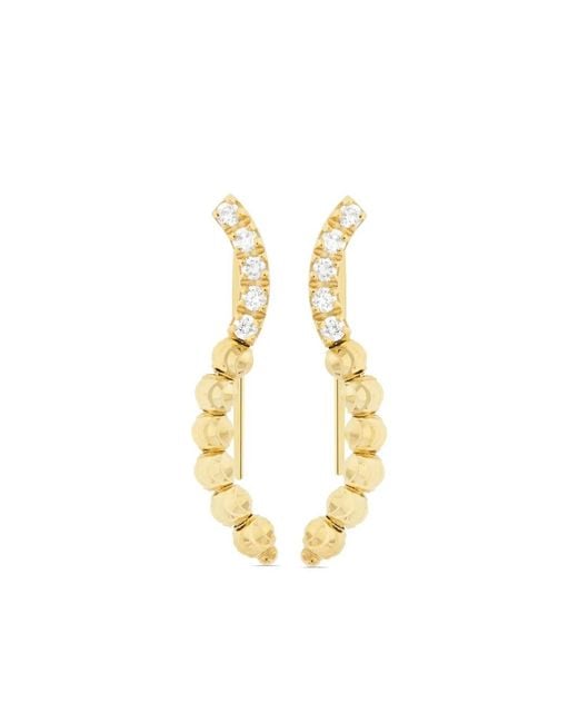 Officina Bernardi Metallic 18Kt Moon Eden Diamond Cuff Earrings