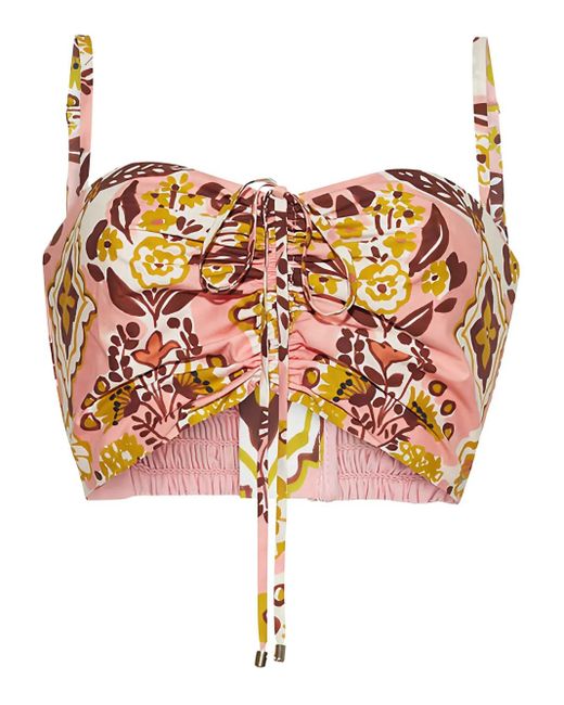 Cara Cara Pink Maidstone Floral-Print Drawstring Top