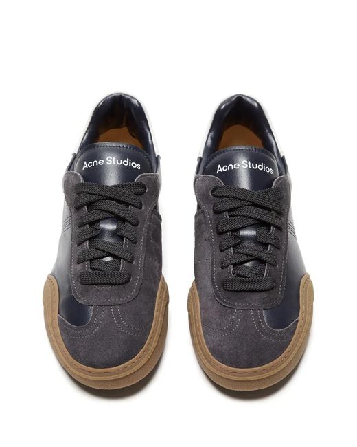 Acne Blue Patchwork Trainer for men