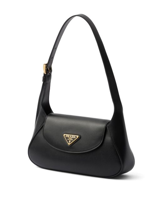 Prada Small Leather Shoulder Bag in Black Lyst UK