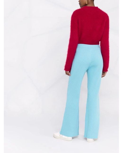 Alberta Ferretti Flared Broek in het Blue