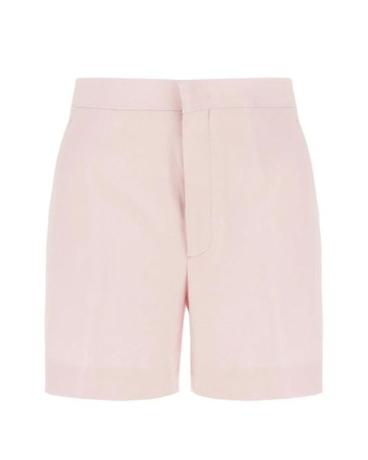 Tagliatore Pink Short En Laine Stretch