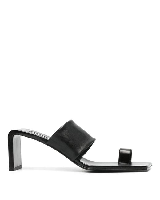 Jil Sander Black 75Mm Leather Sandals