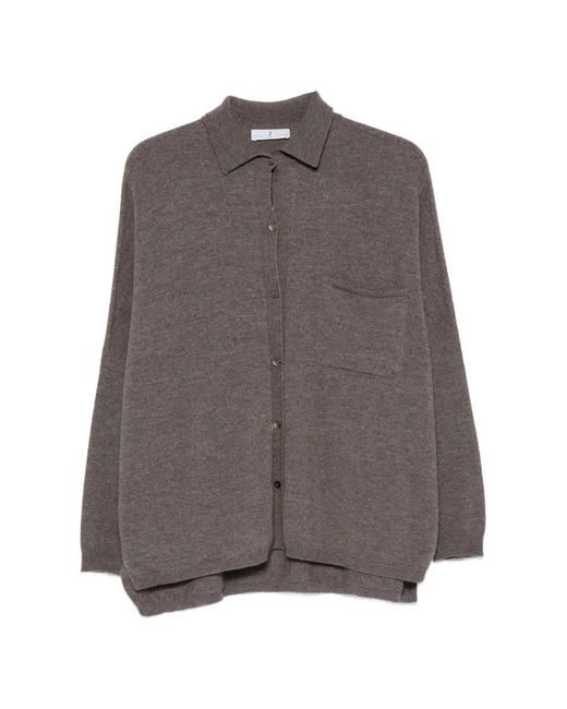 Whyci Brown Button-Up Chest-Pocket Cardigan